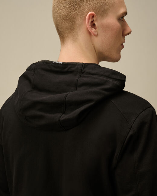 Light Fleece Full Zip Hooded Sweatshirt BLACK