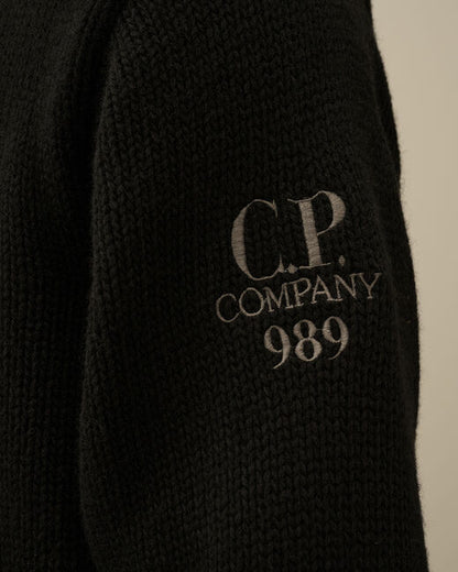 Lambswool GRS Boxy Crew Neck Knit black mkn171