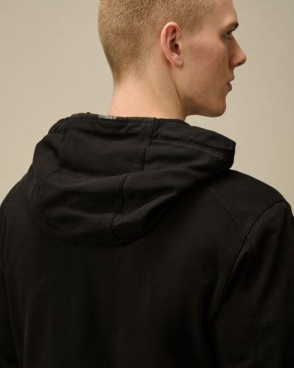 Light Fleece Full Zip Hooded Sweatshirt BLACK