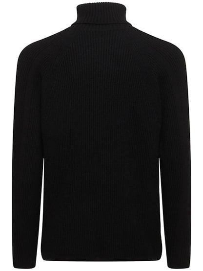 Full Rib Turtleneck Knit black kn184