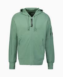 Light Fleece Full Zip Hooded Sweatshirt VERDE